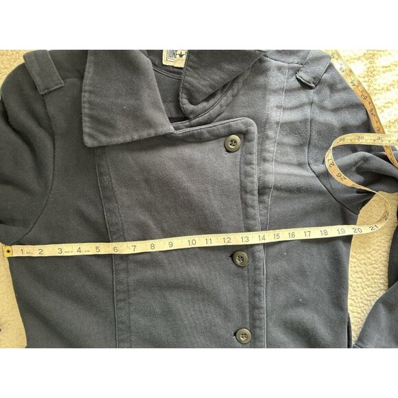 Converse One Star Womens Collared Full Length Heavy Cotton Coat Navy Blue Size M - Picture 7 of 13